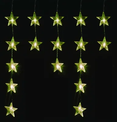 Image de Linder Exclusiv Rideau lumineux de Noël Étoiles 40 LED Blanc chaud