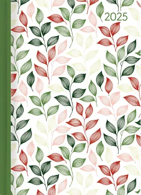 Produktbild von Minitimer Style Blätter 2025 - Taschen-Kalender A6 - Weekly - 192 Seiten - Notiz-Buch - mit Info- und Adressteil - Alpha Edition