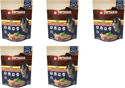 Produktbild von Ontario Pouch Ente mit Gemüse in Brühe 300g / Packung 5 Stück