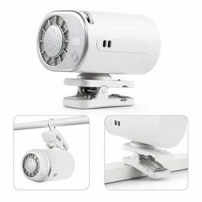 Produktbild von 199-stufiger Auto-Ventilator, einstellbarer LED-Ventilator, 360° drehbar, für vorderen/hinteren Sitz, Halb-Kühlung, SUV/RV, ideale Auto-Kühlung