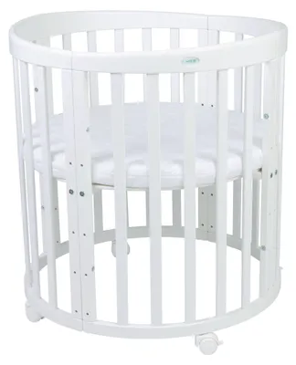 Produktbild von Waldin Oval 7-in-1 Bett mit Matratze Weiß