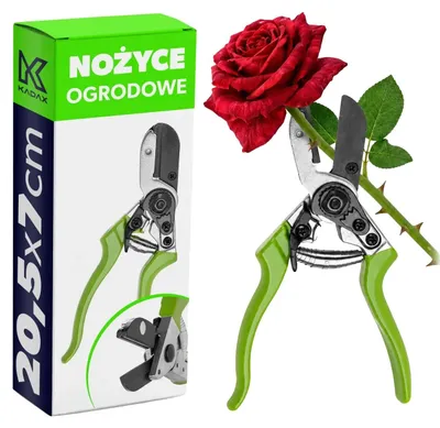 Obrázok produktu pre Záhradnícke nožnice, ergonomický dizajn, čepele z uhlíkovej ocele, zelené