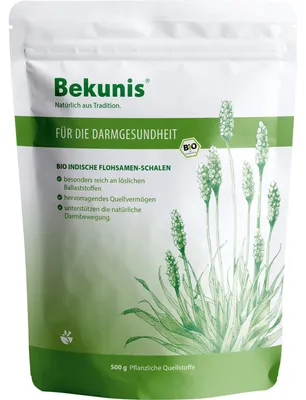 Zdjęcie produktu dla Bekunis organiczne indyjskie łuski psyllium 500 g