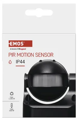 Immagine prodotto di Sensore PIR (sensore di movimento) IP44 1200W, nero 70637