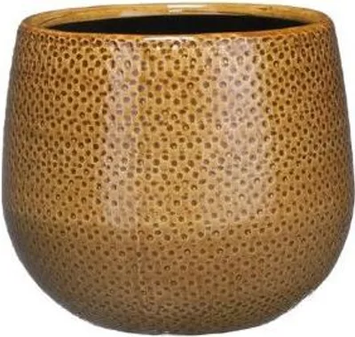 Produktbild von Mica Decorations Blumentopf - ockergelb - Keramik - 16 x 14 cm