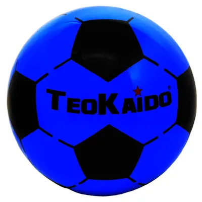 Produktbild von Gummiball für Handball und Wasserball – 22,5 cm – schwarz und hellblau – Größe 5