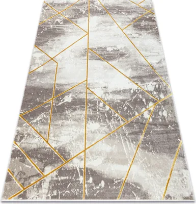 Produktbild von Teppich CORE 1818 Geometrisch - Strukturell, zwei Ebenen aus Vlies, elfenbein / gold beige 160x220 cm