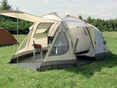 Produktbild von Familienzelt Bregenz 2 Z5 4-Personen-Campingzelt mit 2 Kabinen und Sonnenschutz