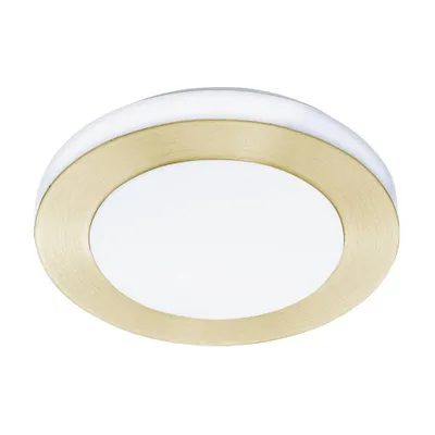 Zdjęcie produktu dla Eglo 900369 LED CARPI lampa ścienna/sufitowa LED 3x3,6W Ø300mm Mosiądz-szczotkowany Biały Ciepły biały IP44