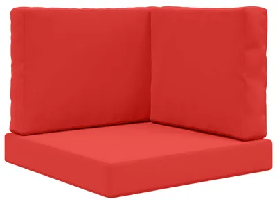 Image de Coussin de sol pour canapé d'extérieur, polyester, rouge, 60 x 60 cm