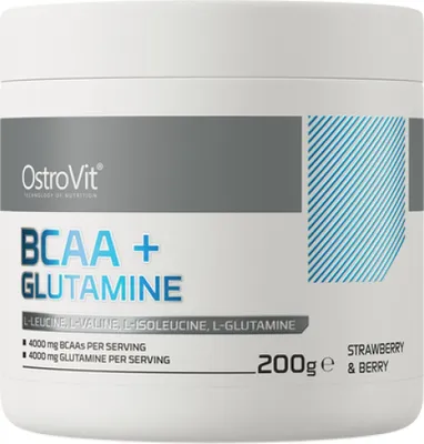 Produktbild von OstroVit | BCAA + GLUTAMINE Powder Strawberry with berries