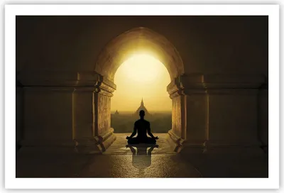 Produktbild von Poster - Poster ohne Rahmen - Meditation Tempel Schatten - 91,5x61 cm - Wand Bild - Wanddeko - Wandbilder - Kunstposter - Wandposter - Bilder - Kunstdruck - Wanddekoration - Wandbild - P2XAA91x61-4474