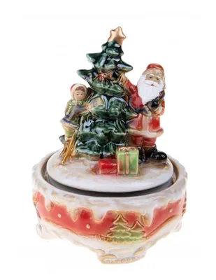Image de Boîte à musique de Noël en porcelaine