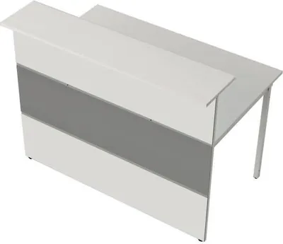 Produktbild von Anbau-Theke Atlantis 3 Grundtheke 2-seitig gerade 135x92x108 weiß/grafit