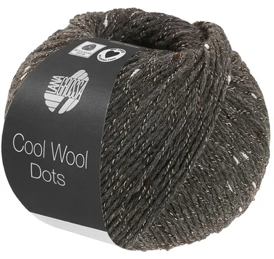 Produktbild von Lana Grossa Cool Wool DOTS 50 g Merinoklassiker mit effektvollen Tweednoppen 155 m Farbe 010 - Dunkelgrau