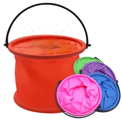 Faltbare Eimer 5er-Set, 2 Liter, PVC, klappbar, Strandeimer
