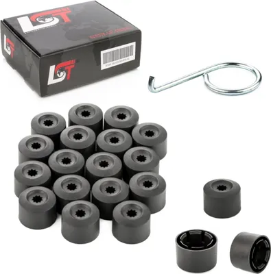 Produktbild von 20x Radschraubenkappen diebstahlhemmend 17 mm schwarz für AUDI PORSCHE