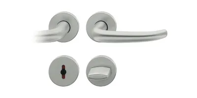 Produktbild von Rosettengarnitur 12 1023 Aluminium 0105 U-Form WC DIN links / rechts D/D