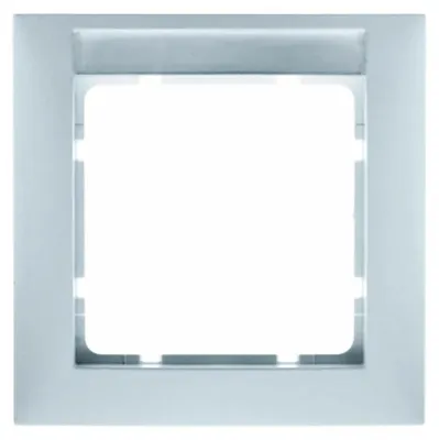 Image de Cadre Berker avec champ d'inscription, simple, S.1, blanc polaire, brillant, 1 pièce.