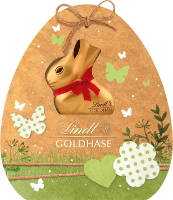 Produktbild von Lindt Natur Edition Großes Geschenk Goldhase aus Vollmilch 345g