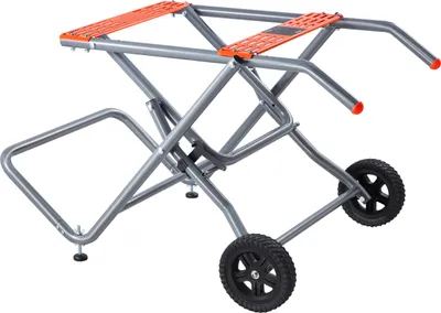 Image de Support de scie circulaire de table VEVOR, capacité de charge de 158 kg, support roulant et pliable avec roues en caoutchouc de 8 pouces, stockage facile, universel pour la plupart des marques de scies circulaires de table, 1100x760x620 mm