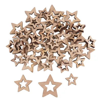 Produktbild von VBS Streuteile "Sterne-Mix", 48 Stück, Natur, ca. 2-3,5 cm