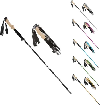 Produktbild von Trekkingstock Wanderstock faltbar 33–125 cm – Leicht, höhenverstellbar & rutschfest aus Aluminium