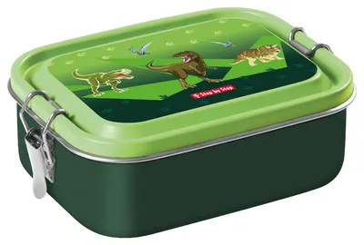 Produktbild von Step by Step Lunchbox Stainless Steel Dino grün