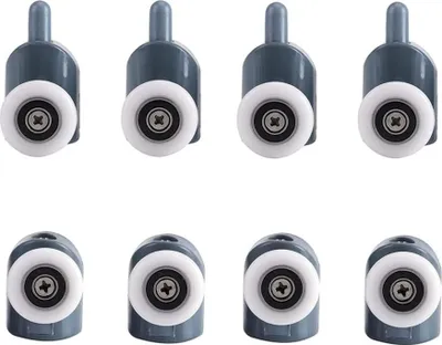 Produktbild von Duschtürrollen, 8 Stück, Duschtürrolle, Schiebetürrolle, Türrolle, Rad, Duschtürrollen für Badezimmer, Duschtür, 25 mm