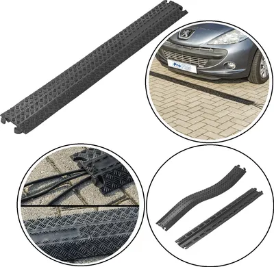 Produktbild von Kabelbrücke für sicheren Kabelschutz – Überfahrschutz für Kabel - Schläuche, 100x13,5cm max. 10T, ideal Außenbereich