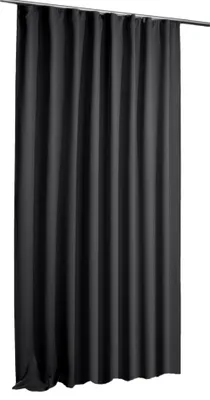 Produktbild von Verdunkelungsvorhang schwarz Blackout schwarz Kräuselband 135 x 245