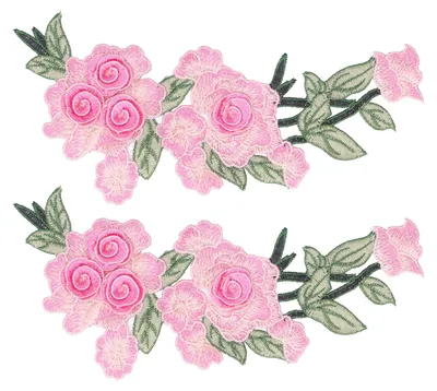 Produktbild von Aufnäher mit Stickerei, Blume, Baumwolle, umweltfreundlich, einzigartiges DIY-Kleidungsaccessoire für Westen und Hüte, rosarot