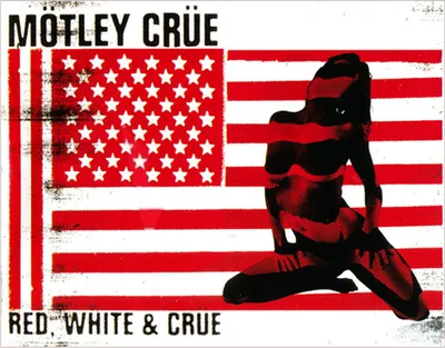 Image de Motley Crue - Carte postale, drapeau RO7877 (taille unique) (Rouge/Blanc)