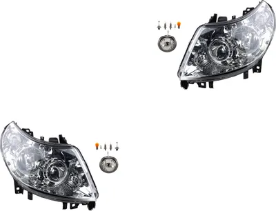 Immagine prodotto di Kit fari compatibile con Fiat Ducato 250, 251, modelli dal 2011 al 2014, con lampadine H1, H7, fendinebbia e luci. Codici: 51782979, 0000620862, 620862, 0000051746913, 0000060802070, 5171331. Johns