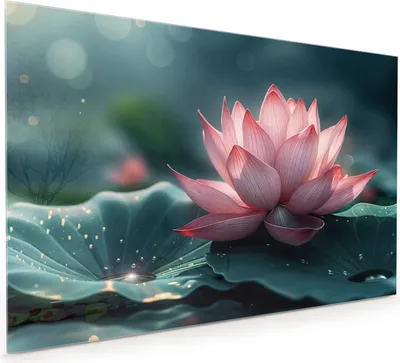 Produktbild von Küchenrückwand Spritzschutz Glas mit Motiv Lotuszauber 40 x 40 cm