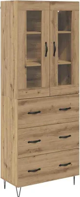 Image de Haut Armoire avec tiroir Chêne artisanal 69,5 x 34 x 90 cm