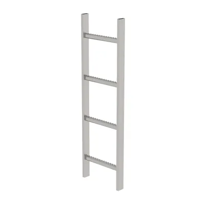 Produktbild von MUNK Schachtleiter aus Edelstahl 300mm breit 4 Sprossen 1,12m lang