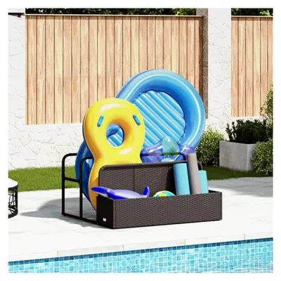Produktbild von Aufbewahrung für Pool-Schwimmer, schwarz, 110 x 100 x 57 cm, Polyrattan