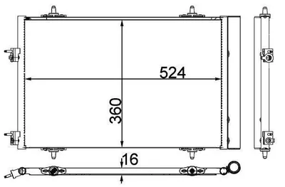 Immagine prodotto di Condensatore MAHLE AC 40 000P per impianto di climatizzazione, compatibile con PEUGEOT 508 SW I (8E) + essiccatore