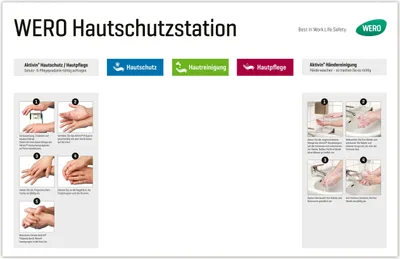 Produktbild von WERO Hautschutzstation für Hautschutz+Hautreinigung+Hautpflege