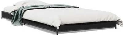 Zdjęcie produktu dla Łóżko Metalowe Czarne Rama Łóżka Ze Stelażem Sofa Do Sypialni Pokoju 90x190 cm