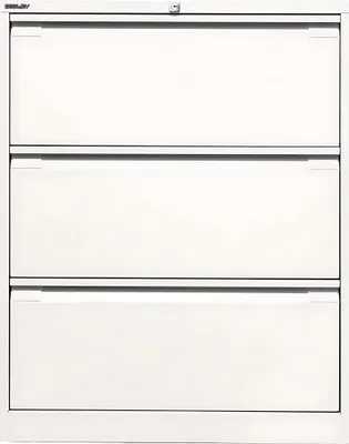 Produktbild von BISLEY Hängeregistraturschrank verkehrsweiß 3 Schubladen 80,0 x 62,2 x 101,6 cm