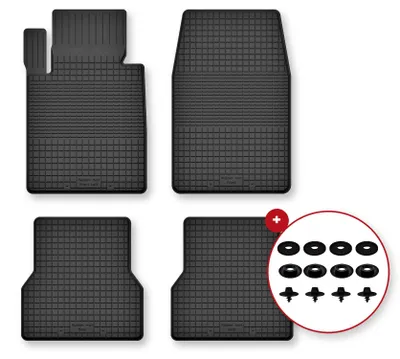 Productafbeelding van Rubberen automatten voor Mini Cooper R56 2006-2013 (hatchback) – 4-delig, zwart, op maat – Wielganizator Semi-Universal