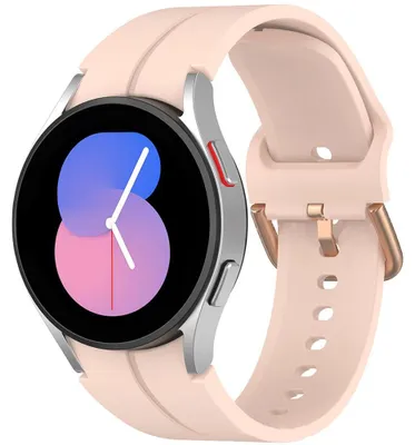 Image de Bracelet pour Samsung Galaxy Watch 7/6/5/4/3 40mm 42mm 44mm Galaxy Watch 5 Pro 45mm - Réglable Silicone Souple - Rose