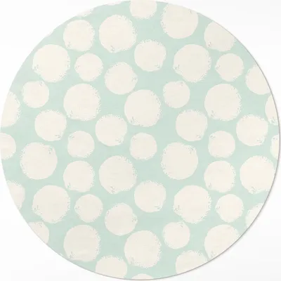 Produktbild von Abstrakte gemalte Punkte– Vinylteppich – Indoor Teppich – Flur – Pflegeleicht – Runder Teppich – PVC Teppich – Outdoor Teppich – Pflegeleicht – fi 70cm