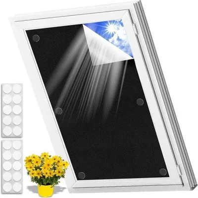 Obrázok produktu pre Zatemňovacia záclona 100 x 145 cm, 100 % zatemnenie, čierna, kancelária, pracovňa