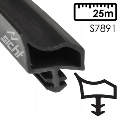 Produktbild von Deventer S7891 (S3967) Schwarze Türdichtung Rolle 25m