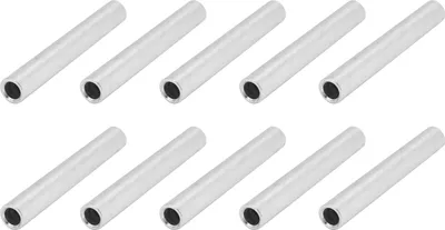 Produktbild von 10 Stück runde Abstandshalter aus Aluminiumlegierung, ohne Gewinde, 6 mm Außendurchmesser, 43 mm lang