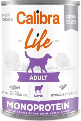 Produktbild von CALIBRA Life Adult Monoprotein Lamb - nassfutter für Hunde - 400g