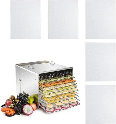 Obrázek produktu pro Silikonové podložky do sušičky potravin – opakovaně použitelné síťované podložky do parní lodi – nepřilnavé podložky na sušení ovoce